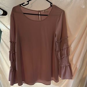 Sz small. Light violet long sleeve blouse.